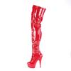Pleaser - DELIGHT3027 Plattform Overknee Stiefel - Rot Product image